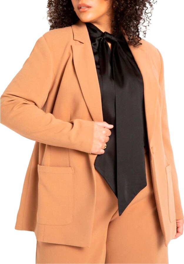 ELOQUII Women's Plus Size The 365 Suit Patch Pocket Blazer