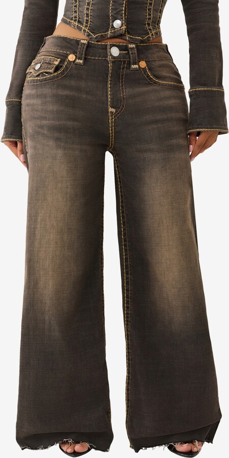 True Religion Women's Jessie T Super Baggy Flap Jeans