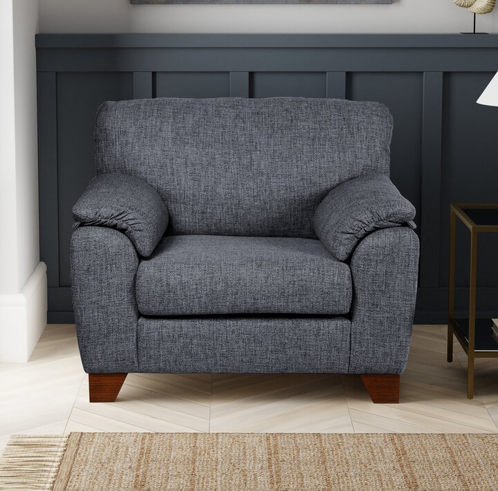 Dunelm Meyer Tonal Weave Armchair Navy ShopStyle
