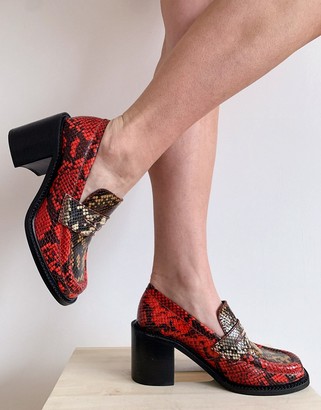 mid block heel loafers