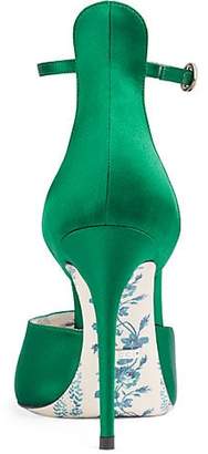 Gucci Women's Satin D'Orsay Pumps - Green