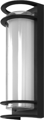 DORESshop6.22in.1-LightBlackOutdoorIntegratedLEDOutdoorHardwiredWallSconcewithCylinderShade