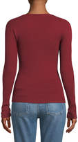 Thumbnail for your product : Carmen Marc Valvo Carmen By Crewneck Ribbed Sweater with Stud-Trim Sleeves
