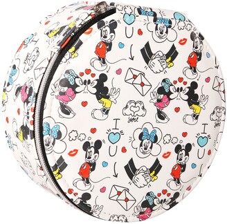 Disney Mickey & Minnie White Round Jewelry Case