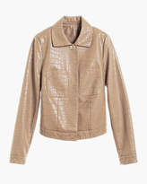 Thumbnail for your product : Chico's Mock-Neck Faux-Crocodile Jacket