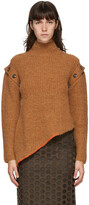 Thumbnail for your product : ANDERSSON BELL Brown Rib Detachable Sleeve Turtleneck