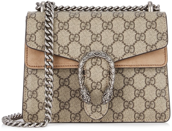 gucci gg supreme monogram super mini dionysus bag taupe