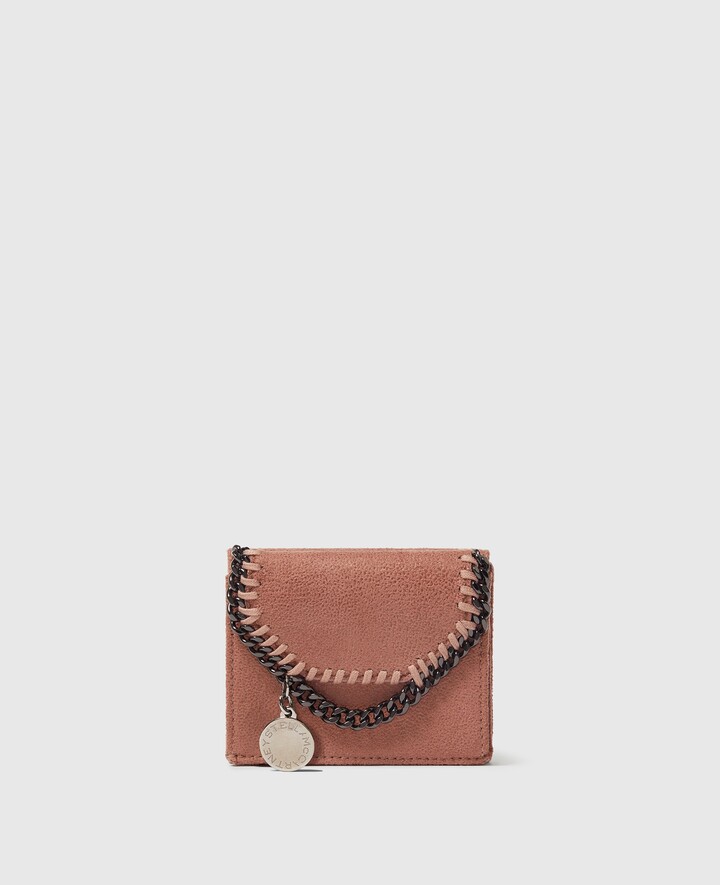 Stella McCartney Falabella Tri-Fold Wallet, Woman, Sienna