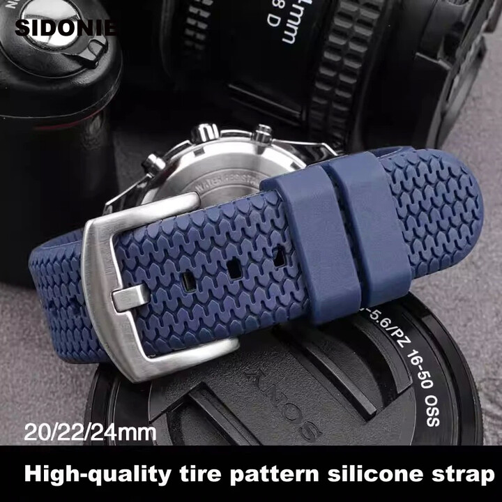 Quick release Tire pattern strap are suitable for Samsung for Seiko for Casio for Rolex smart watch TPU Silicone strap 22mm 24mm