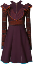 Versace - V Ruffle knit dress 