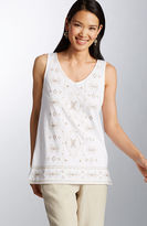 Thumbnail for your product : J. Jill Embroidered diamonds tank