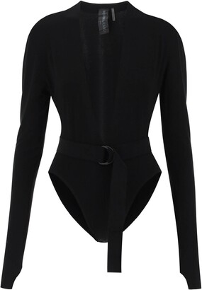 Long Sleeve Tops With Plunging Neckline