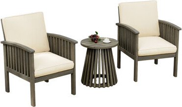 Ergonomic Comfort Acacia Wood Stylish Outdoor Patio Set Perfect For Garden Retreats