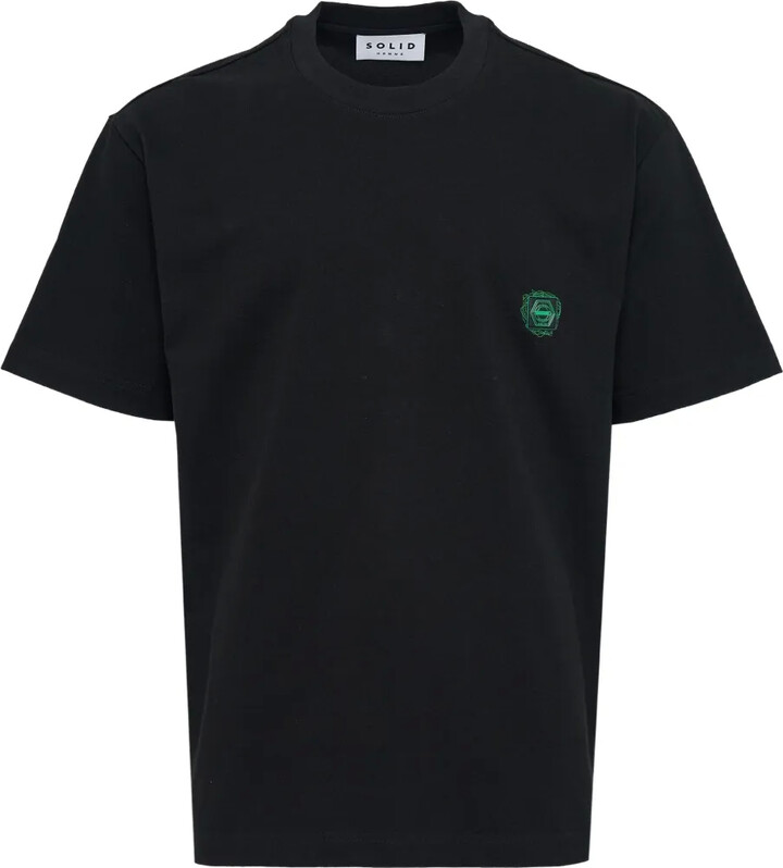 Solid Homme logo-embroidered T-shirt
