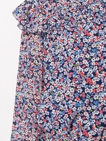 Thumbnail for your product : MICHAEL Michael Kors Floral Print Ruffle Shoulder Blouse