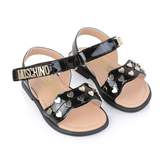 Thumbnail for your product : Moschino MoschinoGirls Patent Black Heart Sandals