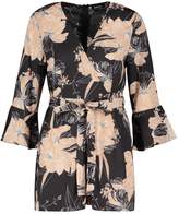Thumbnail for your product : boohoo Floral Wrap & Ruffle Sleeve Romper