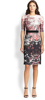 Thumbnail for your product : Teri Jon Floral Contrast-Insert Dress