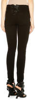 Thumbnail for your product : Tom Ford Raw Denim Skinny Jeans W/Lace-Up Back, Black