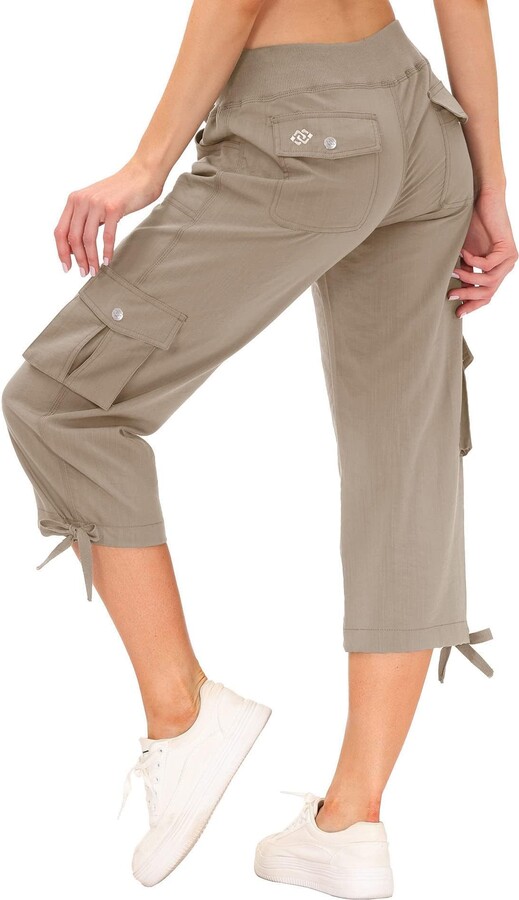 MoFiz Damen Capri-Hose – Wasserabweisend, UPF 50+, Elastisch Mit 4 Taschen Für Outdoor & Sport