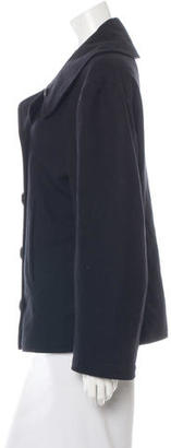 Balenciaga Long Sleeve Wool Coat
