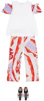 Thumbnail for your product : Emilio Pucci Kids Printed silk-blend crepe pants