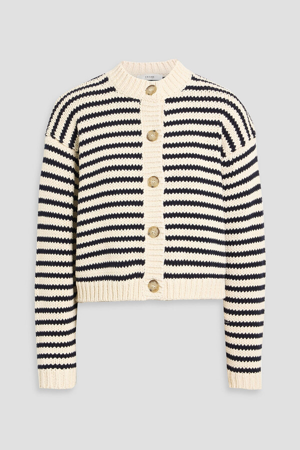 Striped cotton cardigan