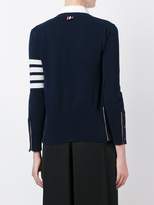 Thumbnail for your product : Thom Browne Classic V-Neck Cardigan with 4-Bar Stripe in Navy Cashmere