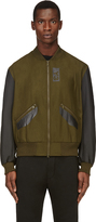 Thumbnail for your product : Y-3 Olive Coated Shadow Bomber Jacket