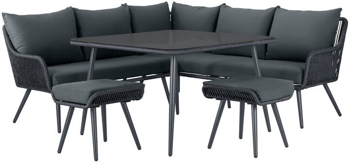 Habitat Malta Seater Rattan Effect Patio Set Black ShopStyle