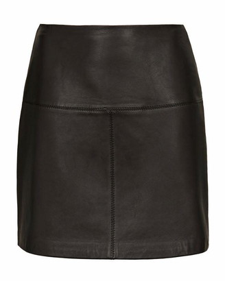 Ted Baker Valiat A-Line Leather Mini Skirt - ShopStyle