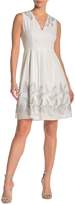Thumbnail for your product : Elie Tahari Astrid Pleated Silver Leaf Embroidered Dress