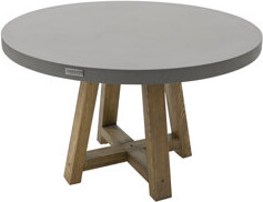 Elementi Home Verona 48" Round Space Grey Concrete Dining Table for Indoor and Outdoor Use