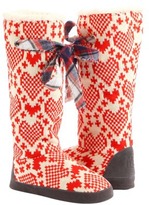 Thumbnail for your product : Muk Luks Women's Grace Hearts Slipper Boot - Red