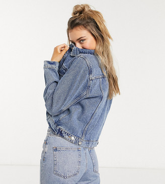 monki borg denim trucker jacket