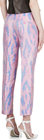 Thumbnail for your product : 3.1 Phillip Lim Pink Cropped Snake Print Trousers