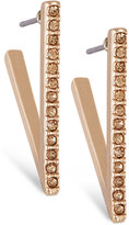 Thumbnail for your product : French Connection Gold-Tone Small Pavé "V" Hoop Earrings