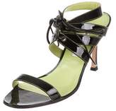 Thumbnail for your product : Manolo Blahnik Patent Leather Ankle Strap Sandals