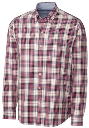 Cutter & Buck Men's Long Sleeve Lupine Plaid Shirt