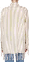 Thumbnail for your product : Long-Sleeve Button-Down Striped Shirt w/ Fringe