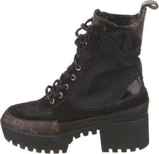Louis Vuitton - Authenticated Lauréate Boots - Leather Black Plain for Women, Good Condition