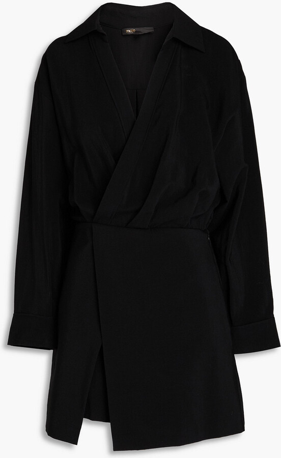 Maje Wrap-effect woven playsuit