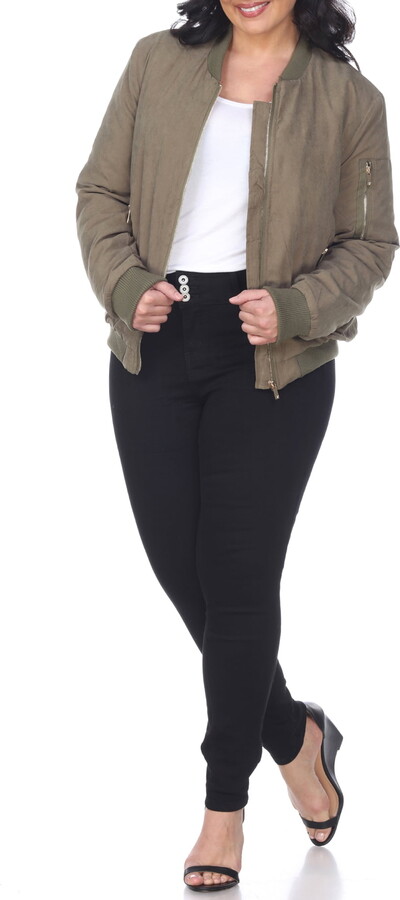 White Mark Fashion White Mark Women’s Plus Size Bomber Jacket