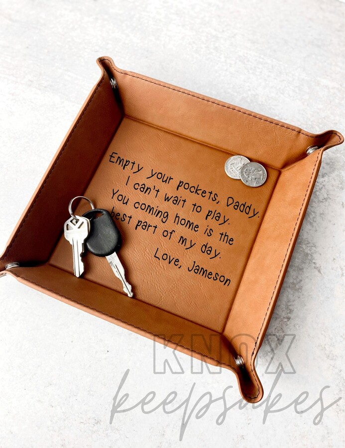 Etsy Valet Tray For Dad, Father's Day Gift, New Catch All Table Tray, Coming Home Is The Best Part Of My Day, Custom Key