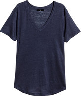 Thumbnail for your product : H&M Linen T-shirt - White - Ladies