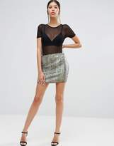 Thumbnail for your product : boohoo Iridescent Mini Skirt