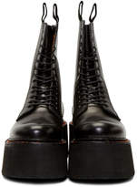 Thumbnail for your product : R 13 Black Double Stack Platform Lace-Up Boots
