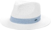 Thumbnail for your product : Jeff & Aimy Women Packable Straw Fedora Panama Sun Summer Beach Derby Hat Small Head for Men Medium White Beige