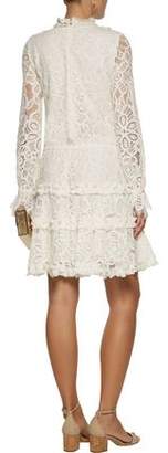 Alexis Catalina Cutout Ruffled Corded Lace Mini Dress