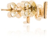 Thumbnail for your product : Rosa de la Cruz 18k yellow gold Love diamond stud earrings